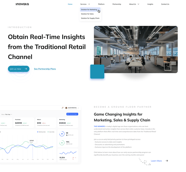 Inovata Landing Page
